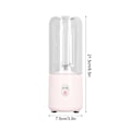 Miniatyrbilde 6 av 8: Bærbar Blender 6 Blad USB Oppladbar Multifunksjonell Mini Fruktmikser Juicer Kopp for Hjem Student 500ml Rosa