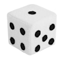 Miniatyrbilde 2 av 8: Fotpall Myk Komfortabel Enkel Varm Robust Base Terning Krakk for Hjem Stue Soverom Hvit 20x20x20cm