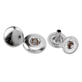 Miniatyrbild 4 av 8: 200 set tryckknappar kit 8mm stark koppar utsökt lyster allmänt använda läderknappar för kläder väskor läder silver