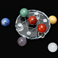 Miniatyrbilde 7 av 8: 7 Chakra Stones Set Purify Negative Energy Round Healing Stones with Charging Plate for Beginners Professionals