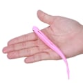 Miniatyrbilde 5 av 8: 4 stk fiske lokker lang gaffel form myk hale fisk agn kunstig naturtro fiskeutstyr 123mm 6.5g rosa