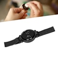 Miniatyrbillede 1 af 8: Dame LED-ur med LED-touchskærm, stort display, holdbar legering, moderigtigt design, digitalt LED-ur til piger, kvinder, voksne, sort