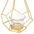Miniatyrbild 1 av 2: Multifunktionell Modern Enkel Metall Geometrisk Glas Ljusstake Stativ för Sovrum Vardagsrum