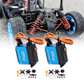 Pikkukuva 1 / 8: 2 kpl 25 kg:n digitaalinen servo, 270 asteen korkea vääntömomentti, vedenpitävä, täysin metallivaihteinen RC-servo, jossa 25T metallinen servovarsi RC-autoon