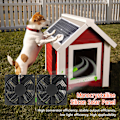Miniatyrbild 7 av 8: Solpanel fläktkit 20W hög omvandlingsfrekvens Lätt bärbar solpanel med 2 fläktar för husbil Hundhus