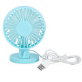 Miniatyrbillede 2 af 7: Bærbar Mini Skrivebordsventilator USB Ultra Stille Ventilator 45° Justering til Hjemmekontor DesktopBlå