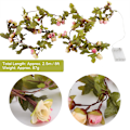 Miniatyrbilde 1 av 3: 2,5 m LED blomsterfe lyslenke batteridrevet for jul bryllupsfest hjemmeinnredning
