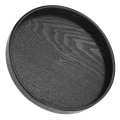 Miniatyrbilde 6 av 8: Rund formet heltre serveringsbrett i tre for te, kaffe, snacks, mat og måltider, 24 cm