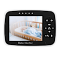 Miniatyrbilde 3 av 7: 3,5 tommers PTZ Zoom Baby Monitor med toveis intercom, temperaturdeteksjon, nattvisning, vuggesanger, EU 100-240V
