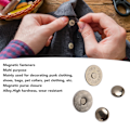 Miniatyrbillede 4 af 8: 50 sæt magnetiske knaplåse 18x2mm tynde højhårdhedslegerings magnetiske lukninger pung hardware til tøj sølv sort