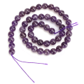 Miniatyrbillede 2 af 2: Naturlige lilla sten runde perler DIY smykker armbånd fremstilling værktøj tilbehør 8mm 48stk perler