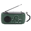 Pikkukuva 2 / 8: Aurinkokäyttöinen käsikampi AM/FM-radio LED-taskulampulla ja hätäpuhelimen laturella