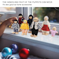 Pikkukuva 5 / 8: Perhe nukkehahmot mänty miniatyyri ihmiset lelusetti koriste opetus nukkekoti lisävaruste #2