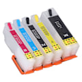 Miniatyrbild 4 av 8: 5 st bläckpatroner med permanent chip, stabilt 5-färgs refillpatronset BK PK C M Y T2621 T2631 T2632 T2633 T2634