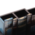 Miniatyrbilde 6 av 8: Trefarge Penneholder Retro Stil Unik Design Premium Tre Stødig Holdbar Bred Applikasjon Blyantholder