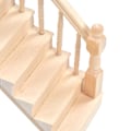 Pikkukuva 4 / 8: Nukkekodin portaat kiiltävät pyöristetyt kulmat koivu materiaali DIY elinvoimainen söpö 1/12 mittakaava miniatyyri portaikko käsitöilleRight