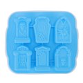 Miniatyrbilde 2 av 8: Isbit Silikon Kake Godteri Sjokolade Isbitmaskin Brett Festutstyr for Halloween Blå