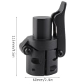 Miniatyrbilde 6 av 8: Folding Rod Base Lock Screw Folding Hook Folder for Ninebot 9 MAX G30 Elektrisk Scooter