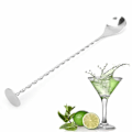 Miniatyrbillede 1 af 6: Rustfrit stål gevindstang ske swizzle stick kaffe cocktail mojito vin skeer barware bartender værktøjer