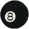 Sort tæppe Billard Otte Kugle Tæppe Alternativ Værelsesindretning Tæppe Blødt Fluffy Sort Soveværelsestæppe