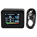 Miniatyrbillede 2 af 8: 8 i 1 luftkvalitetsmonitor med tyngdekraftsensor kuldioxiddetektor CO2 HCHO TVOC PM2.5 temperaturfugtighedstester
