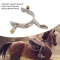 Miniatyrbillede 8 af 8: 2 stk. hestesporer i rustfrit stål - Western Cowboys Spurs med roterende gear til hesteentusiaster