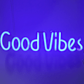 Miniatyrbild 6 av 8: Neon skylt Good Vibes ord USB-driven neonljus för sovrum bar pub hotell fest konstdekoration