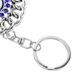 Miniatyrbillede 5 af 8: 2 stk. Ondt Øje Nøglering Openwork Rundt Snoet Diamant Tyrkiet Blå Ondt Øje Amulet Nøglering Taske Charm Dekor