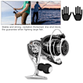 Miniatyrbillede 4 af 8: Metal Spinnestang Lure Havstang Gapless Duplex Leje Fiskesnøre Hjul Tilbehør GX1000