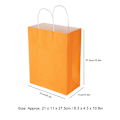 Miniatyrbillede 4 af 8: Miljøvenlig bærbar kraftpapirpose Butik Tøjemballage Gavepose (M 21 x 11 x 27,5 cm) Orange