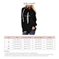Miniatyrbillede 1 af 2: Dame Langærmet Hoodies Snørebånd Print Design Komfortabel Åndbar Pullover Sweatshirt til Damer Sort XXL