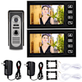 Miniatyrbilde 2 av 2: 7 tommers LCD-trådløs visuell intercom dørklokke med nattvisning, smart videodørklokke-sett for hjemmet (US-kontakt)