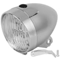 Pikkukuva 2 / 5: 3LED Vintage Pyörän Etuvalo Lamppu Pyörän Etuvalo Pyöräilytarvike Kiinteälle Välitykselle Hopea