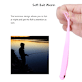 Miniatyrbilde 3 av 8: 4 stk fiske lokker lang gaffel form myk hale fisk agn kunstig naturtro fiskeutstyr 123mm 6.5g rosa