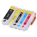 Miniatyrbillede 5 af 8: 5 stk. printerpatroner med permanent chip stabil 5 farver refill patroner sæt BK PK C M Y T2621 T2631 T2632 T2633 T2634
