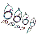 Miniatyrbilde 2 av 8: 9PCS Lokkefiske Stang Guide Ring Set Rustfritt Stål Keramiske Guide Rings Fiskeutstyr