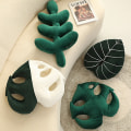 Miniatyrbilde 3 av 8: Turtle Back Bamboo Sofa Pillow Cushion Leaf Shaped Throw Pillow
