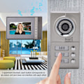 Miniatyrbillede 4 af 8: 3 Lejlighedsenheder 7 tommer Videodørtelefon Intercom Dørklokke IR Kamera Indgangssystem (AU 110V‑240V)