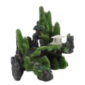 Miniatyrbilde 2 av 8: Akvarium Landskap Resin Simulering Flerbruks Mos Fjellutsikt Dekorasjon med Bro og Paviljong