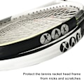 Miniatyrbild 6 av 8: Tennis Racket Head AntiScratch Tape Racket Head Frame Guard PU Protective Sticker(Vit )