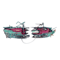 Miniatyrbillede 2 af 8: Akvarie Skibsvrag Dekoration Sikker Håndmalet Smuk Sunken Skib Ornament til Fisketanke og Akvarier Mørk Farve