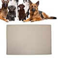 Miniatyrbillede 1 af 8: Fodermåtte til kæledyr, der forhindrer spild, vaskbar, tåler opvaskemaskine, skridsikker silikone, stor hundeplaceringsmåtte til vand- og madskål, beige