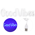 Miniatyrbild 2 av 8: Neon skylt Good Vibes ord USB-driven neonljus för sovrum bar pub hotell fest konstdekoration