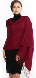 Dam Scarves Pashmina Sjal och Wraps för Bröllopsscarves för Kvinnor Vinter