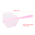 Miniatyrbillede 6 af 8: 3 stk. 2BA integreret gennemsigtig dartpilskaft og flights standardform anti-break pink