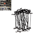 Miniatyrbilde 1 av 8: 30 stk panelkroker svart slatwall-henger tykkere enkel installasjon antirust displayplugger for detaljhandel garasje