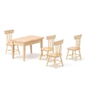 Miniatyrbillede 2 af 2: 1:12 Dukkehus Miniature Simuleret Skrivebord Stol Mini Møbler Model Legetøj Tilbehør Skrivebord Stol Sæt