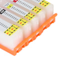 Miniatyrbilde 4 av 8: 5 stk blekkpatroner PGBK BK C M Y - Jevn drift Gjenbrukbar skriverblekkpatron med permanent chip 980 981