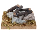 Miniatyrbillede 7 af 7: Dukkehus Miniature Have Scene Bål Træ Simulation Bål Model Legetøj TilbehørBål