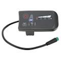Miniatyrbillede 2 af 8: Elektrisk cykel strøm display meter vandtæt 5 pin interface ABS hus LED display panel til cykling 36V